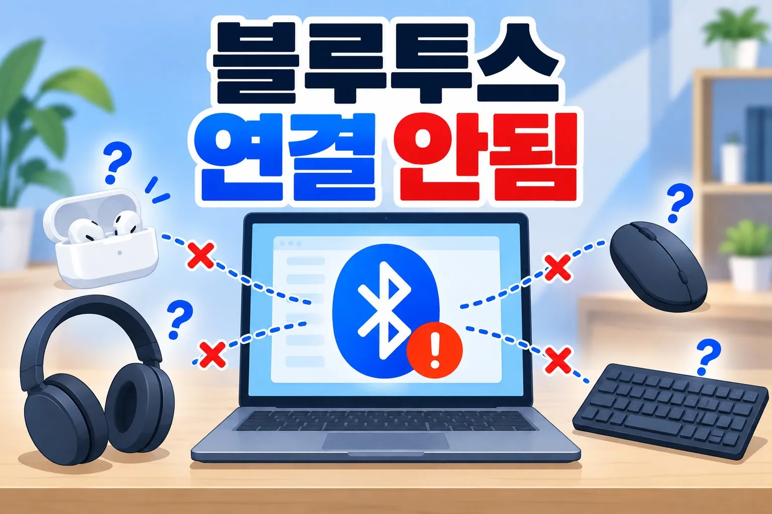 블루투스 연결 안됨 문제를 이어폰, 마우스, 키보드 연결 상태로 구분하는 해결 가이드