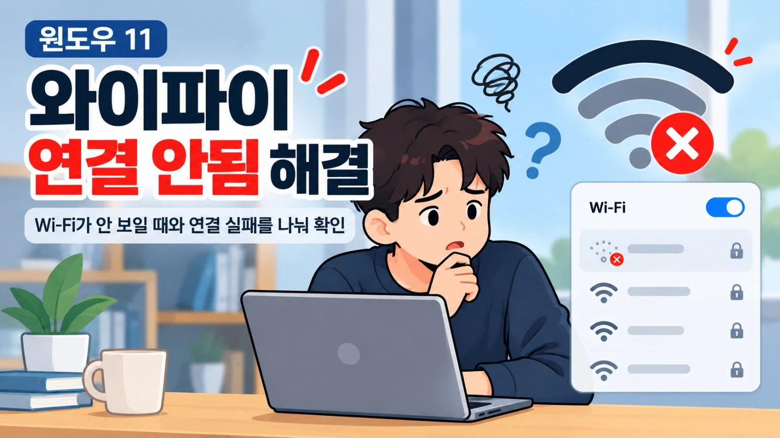 와이파이 연결 안됨 해결과 Wi-Fi가 안 보일 때 및 연결 실패 확인 방법