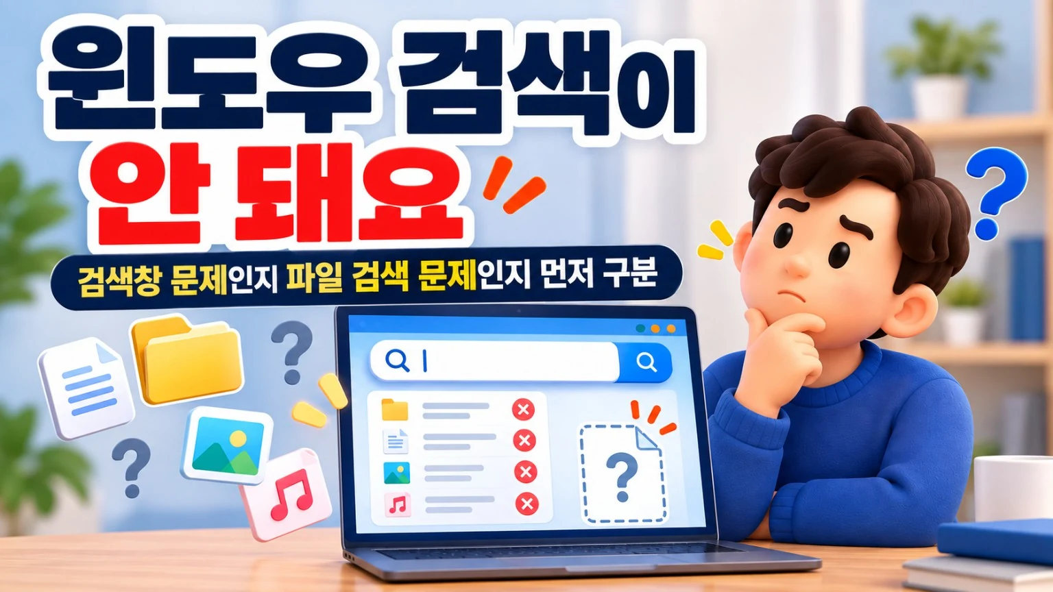 윈도우 검색 안됨 증상과 검색창 문제 확인 방법